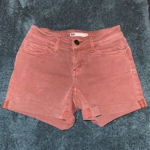 SO Women's Light Mauve Denim Shorts